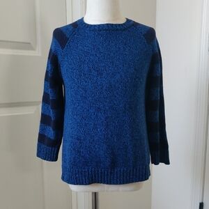 GYMBOREE Boys Junior Stunt Double blue dark blue/Navy Crew PULLOVER SWEATER 4T 